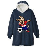 Dabbing Dog Croatia Soccer Fans Jersey Croatian Football Hooded Wearable Blanket