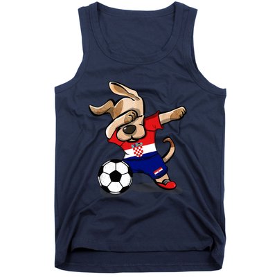 Dabbing Dog Croatia Soccer Fans Jersey Croatian Football Tank Top