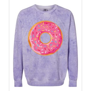 Delicious Donut Costume Colorblast Crewneck Sweatshirt