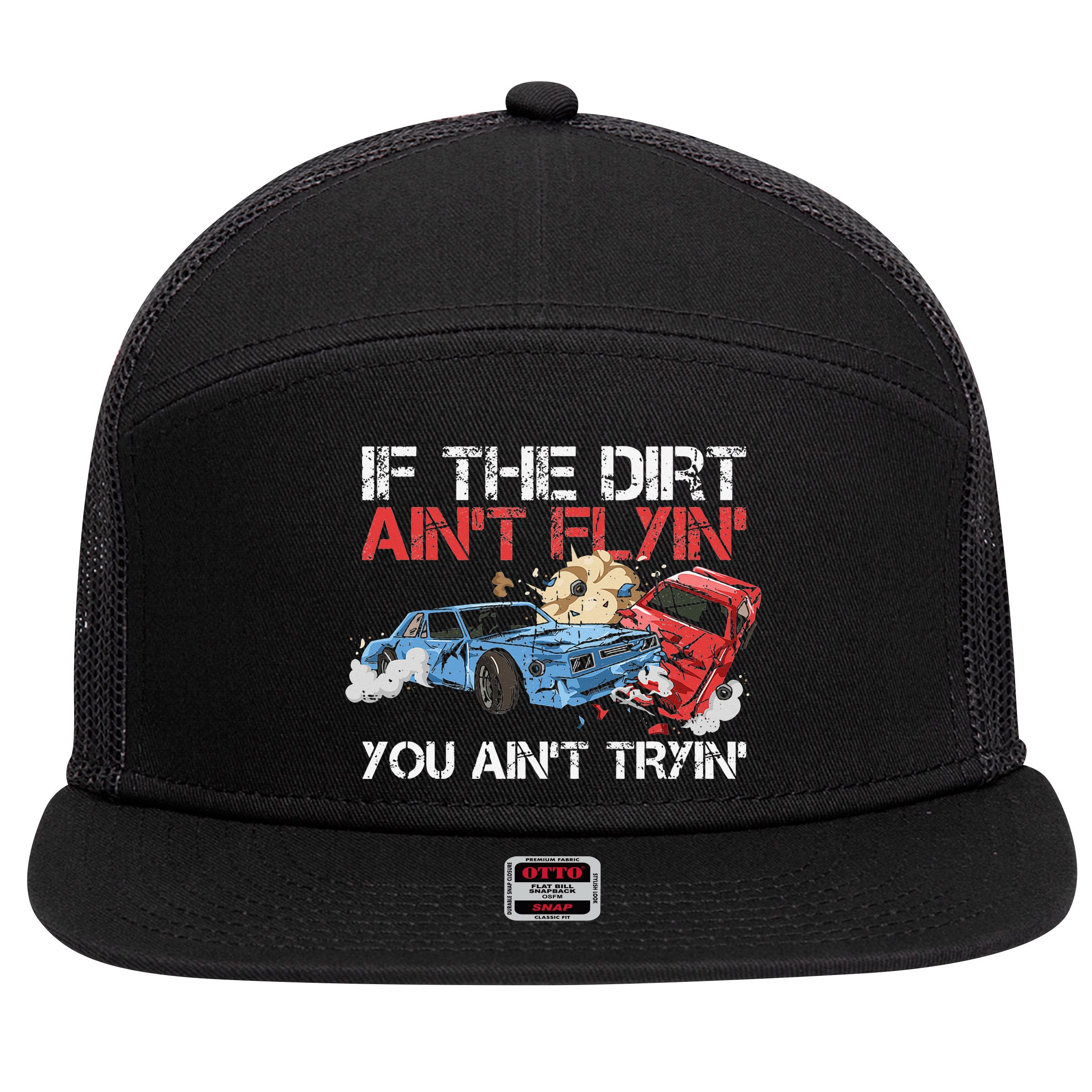 Demolition Derby Cars Design for a Demolition Derby Driver 7 Panel Mesh Trucker Snapback Hat