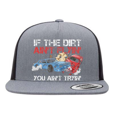 Demolition Derby Cars Design for a Demolition Derby Driver Flat Bill Trucker Hat