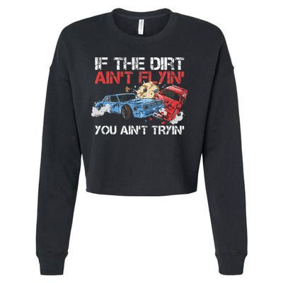 Demolition Derby Cars Design for a Demolition Derby Driver Cropped Pullover Crew