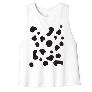 Dalmatian Dog Cool Halloween Group Couple Costume Men Women Women's Racerback Cropped Tank