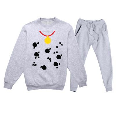 Dalmatian Dog Cute Halloween Costume 5T 4T 3T Premium Crewneck Sweatsuit Set