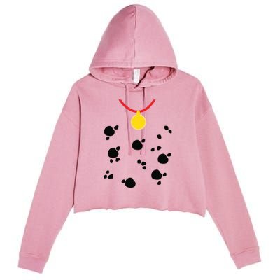 Dalmatian Dog Cute Halloween Costume 5T 4T 3T Crop Fleece Hoodie