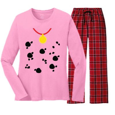 Dalmatian Dog Cute Halloween Costume 5T 4T 3T Women's Long Sleeve Flannel Pajama Set 