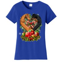 Dachshund Dog Couple Heart Shape Christmas Great Gift Women's T-Shirt