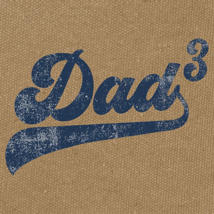 Dad3 Dad Cubed Gifts Father Of Three Daddy 3 Third Time Dad Cotton Canvas Backpack