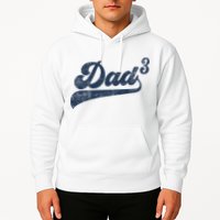 Dad3 Dad Cubed Gifts Father Of Three Daddy 3 Third Time Dad Hoodie