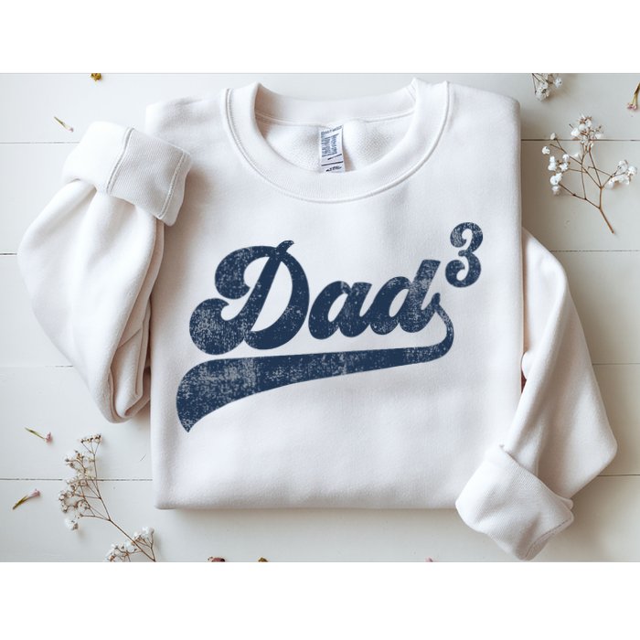 Dad3 Dad Cubed Gifts Father Of Three Daddy 3 Third Time Dad Sweatshirt