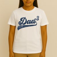 Dad3 Dad Cubed Gifts Father Of Three Daddy 3 Third Time Dad T-Shirt