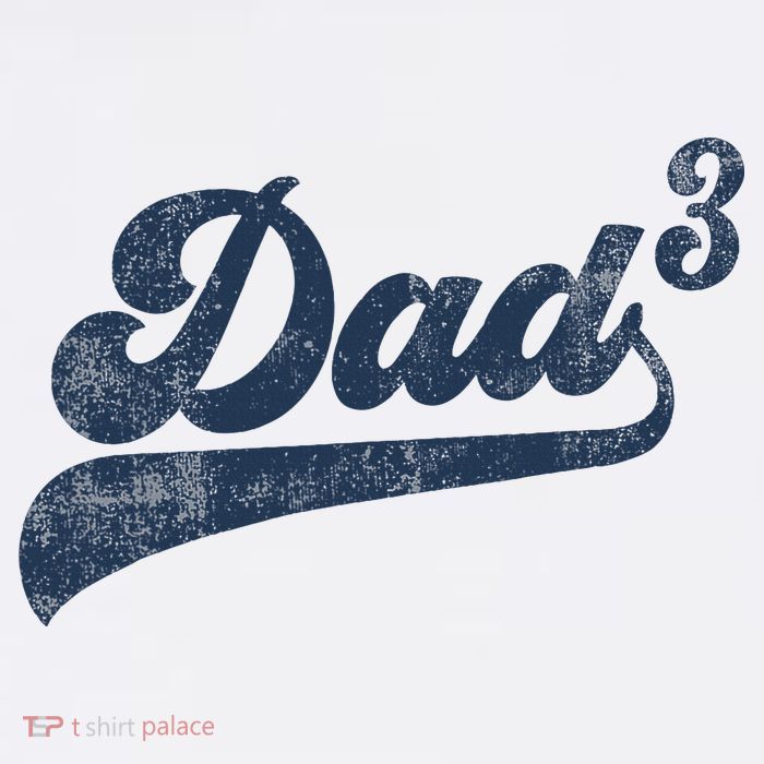 Dad3 Dad Cubed Gifts Father Of Three Daddy 3 Third Time Dad T-Shirt