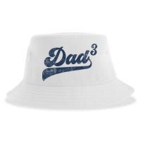 Dad3 Dad Cubed Gifts Father Of Three Daddy 3 Third Time Dad Sustainable Bucket Hat