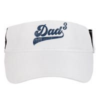 Dad3 Dad Cubed Gifts Father Of Three Daddy 3 Third Time Dad Adult Drive Performance Visor