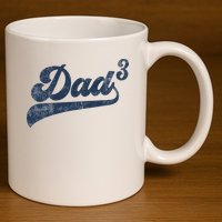 Dad3 Dad Cubed Gifts Father Of Three Daddy 3 Third Time Dad 11oz C Handle Ceramic Mug