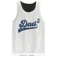 Dad3 Dad Cubed Gifts Father Of Three Daddy 3 Third Time Dad Mesh Reversible Basketball Jersey Tank