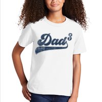Dad3 Dad Cubed Gifts Father Of Three Daddy 3 Third Time Dad Kids T-Shirt