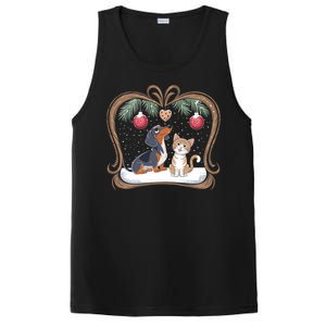 Dachshund Dog Cat Christmas Ball Snowflakes Xmas Holiday Gift PosiCharge Competitor Tank