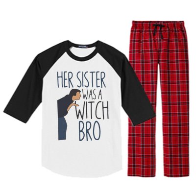 Dad3 Dad Cubed Gifts Father Of Three Her Sister Was A Witcdaddy 3 Third Time Dad Raglan Sleeve Pajama Set