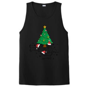 Dachshund Dog Christmas Tree Family Xmas Ugly Dog Owner Meaningful Gift PosiCharge Competitor Tank