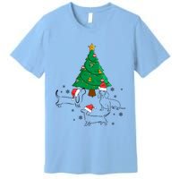 Dachshund Dog Christmas Tree Family Xmas Ugly Dog Owner Meaningful Gift Premium T-Shirt