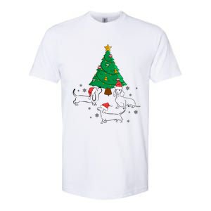 Dachshund Dog Christmas Tree Family Xmas Ugly Dog Owner Meaningful Gift Softstyle CVC T-Shirt