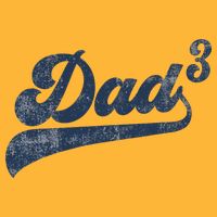 Dad3 Dad Cubed Gifts Father Of Three Daddy 3 Third Time Dad Pom Pom 12in Knit Beanie