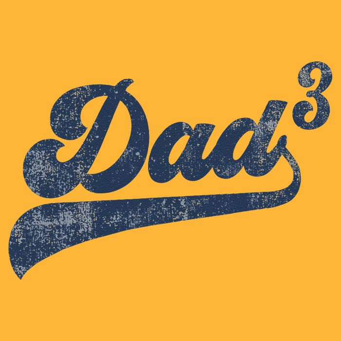 Dad3 Dad Cubed Gifts Father Of Three Daddy 3 Third Time Dad Pom Pom 12in Knit Beanie