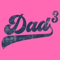 Dad3 Dad Cubed Gifts Father Of Three Daddy 3 Third Time Dad Stripe Pom Pom Beanie
