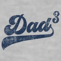 Dad3 Dad Cubed Gifts Father Of Three Daddy 3 Third Time Dad Ladies PosiCharge Tri-Blend Wicking Tank