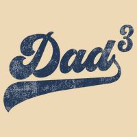 Dad3 Dad Cubed Gifts Father Of Three Daddy 3 Third Time Dad Drawstring Bag
