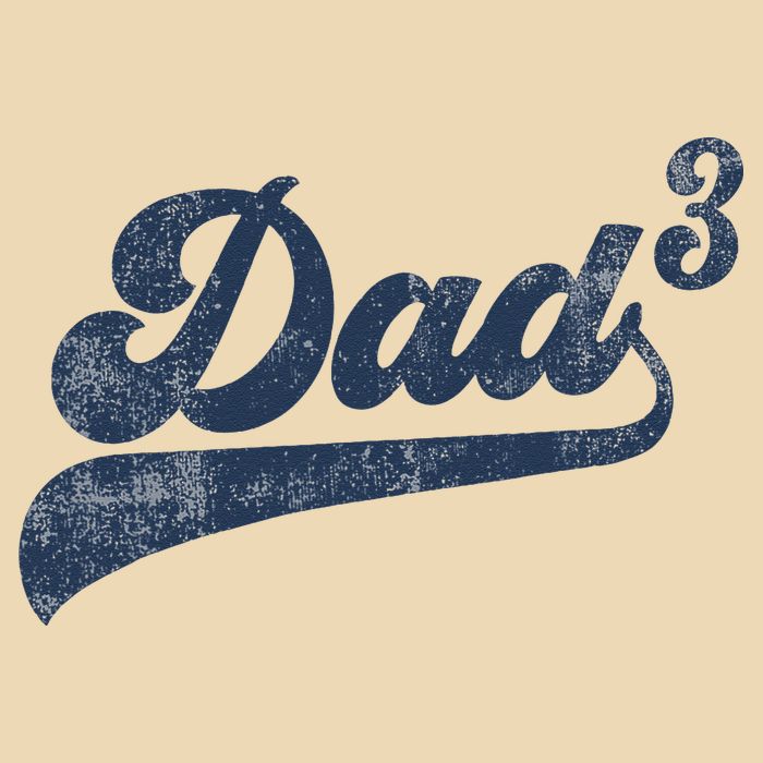 Dad3 Dad Cubed Gifts Father Of Three Daddy 3 Third Time Dad Drawstring Bag