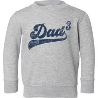 Dad3 Dad Cubed Gifts Father Of Three Daddy 3 Third Time Dad Toddler Sweatshirt