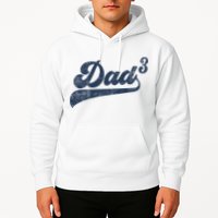 Dad3 Dad Cubed Gifts Father Of Three Daddy 3 Third Time Dad Hoodie