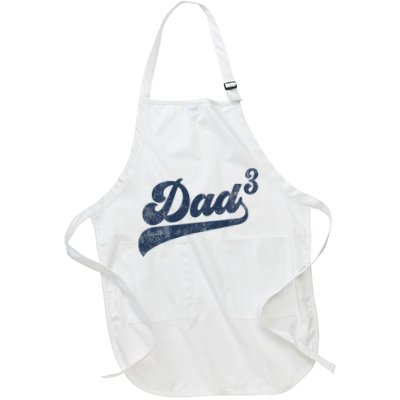 Dad3 Dad Cubed Gifts Father Of Three Daddy 3 Third Time Dad Apron