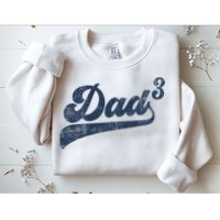 Dad3 Dad Cubed Gifts Father Of Three Daddy 3 Third Time Dad Sweatshirt