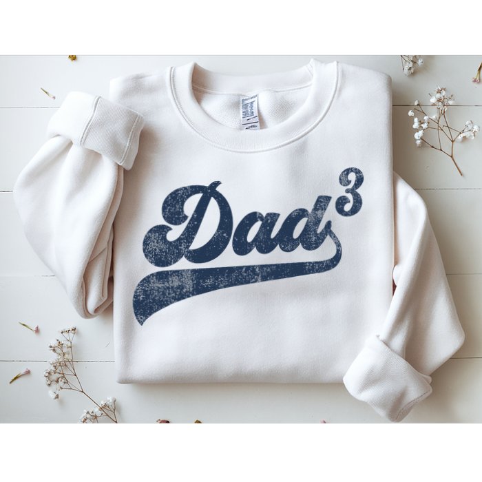 Dad3 Dad Cubed Gifts Father Of Three Daddy 3 Third Time Dad Sweatshirt