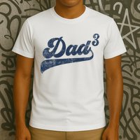 Dad3 Dad Cubed Gifts Father Of Three Daddy 3 Third Time Dad T-Shirt