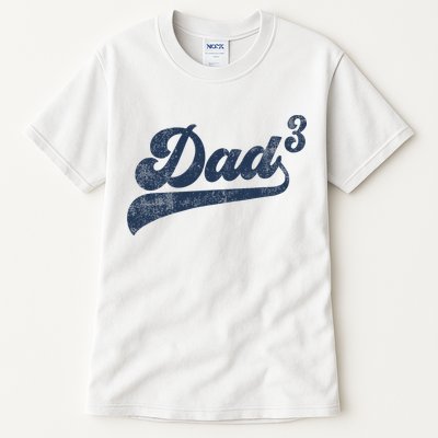 Dad3 Dad Cubed Gifts Father Of Three Daddy 3 Third Time Dad Tall T-Shirt