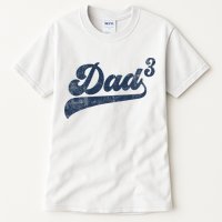 Dad3 Dad Cubed Gifts Father Of Three Daddy 3 Third Time Dad Tall T-Shirt