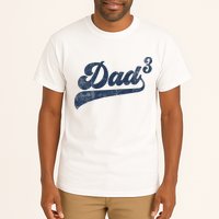 Dad3 Dad Cubed Gifts Father Of Three Daddy 3 Third Time Dad Tall T-Shirt