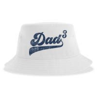 Dad3 Dad Cubed Gifts Father Of Three Daddy 3 Third Time Dad Sustainable Bucket Hat