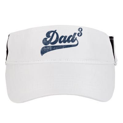 Dad3 Dad Cubed Gifts Father Of Three Daddy 3 Third Time Dad Adult Drive Performance Visor