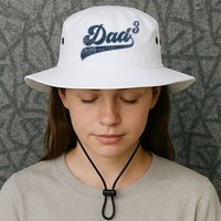 Dad3 Dad Cubed Gifts Father Of Three Daddy 3 Third Time Dad Bucket Hat