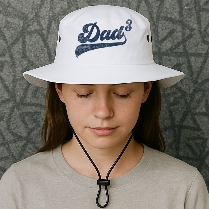 Dad3 Dad Cubed Gifts Father Of Three Daddy 3 Third Time Dad Bucket Hat