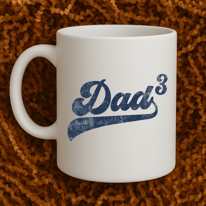 Dad3 Dad Cubed Gifts Father Of Three Daddy 3 Third Time Dad Mug