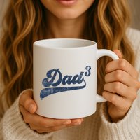 Dad3 Dad Cubed Gifts Father Of Three Daddy 3 Third Time Dad Mug