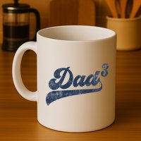 Dad3 Dad Cubed Gifts Father Of Three Daddy 3 Third Time Dad Mug