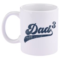 Dad3 Dad Cubed Gifts Father Of Three Daddy 3 Third Time Dad 11oz C Handle Ceramic Mug