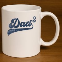 Dad3 Dad Cubed Gifts Father Of Three Daddy 3 Third Time Dad 11oz C Handle Ceramic Mug